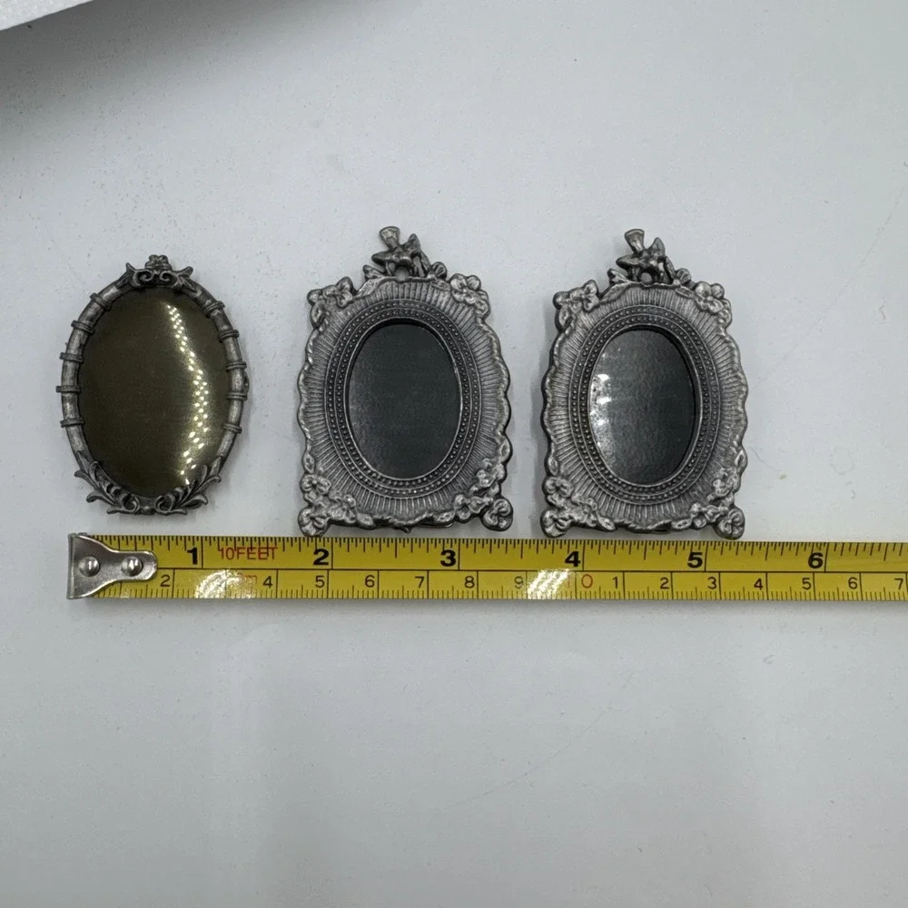 Vintage Picture Frame Lot 9 Burnes Boston Enesco Solid Brass Ornate Mini Frames
